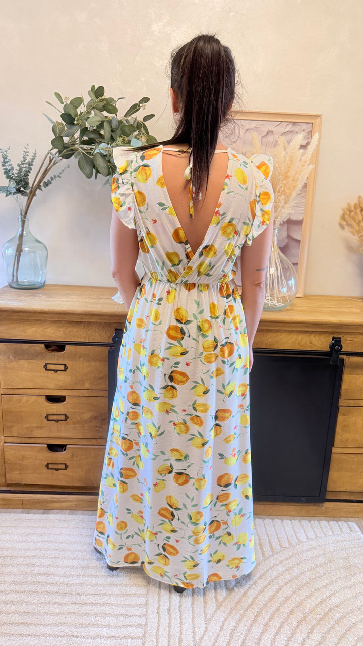 Robe longue citrons