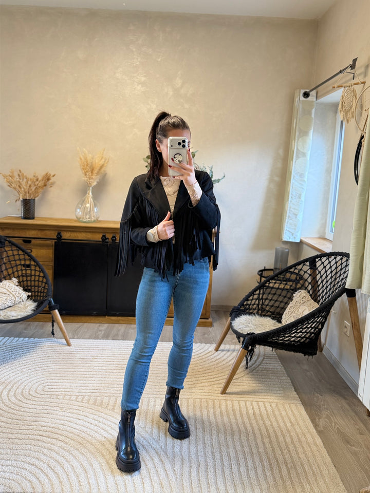 Veste à frange Yelle