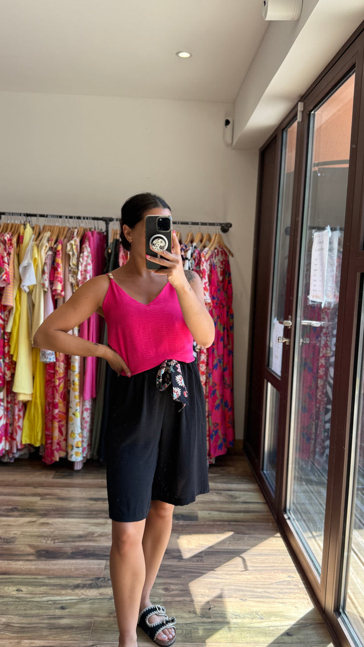 Top perles rose CURVY
