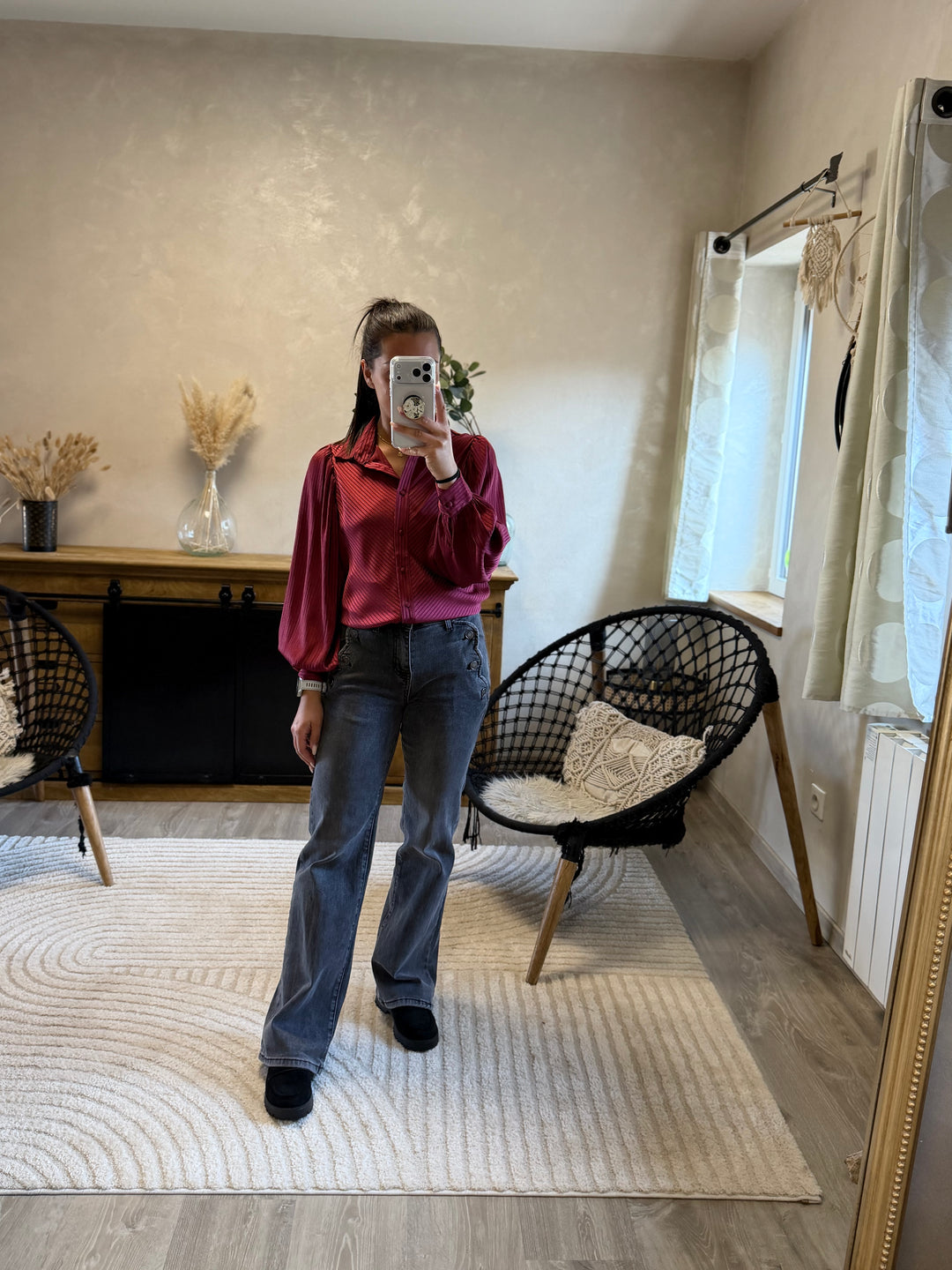 Chemise Lola bordeaux