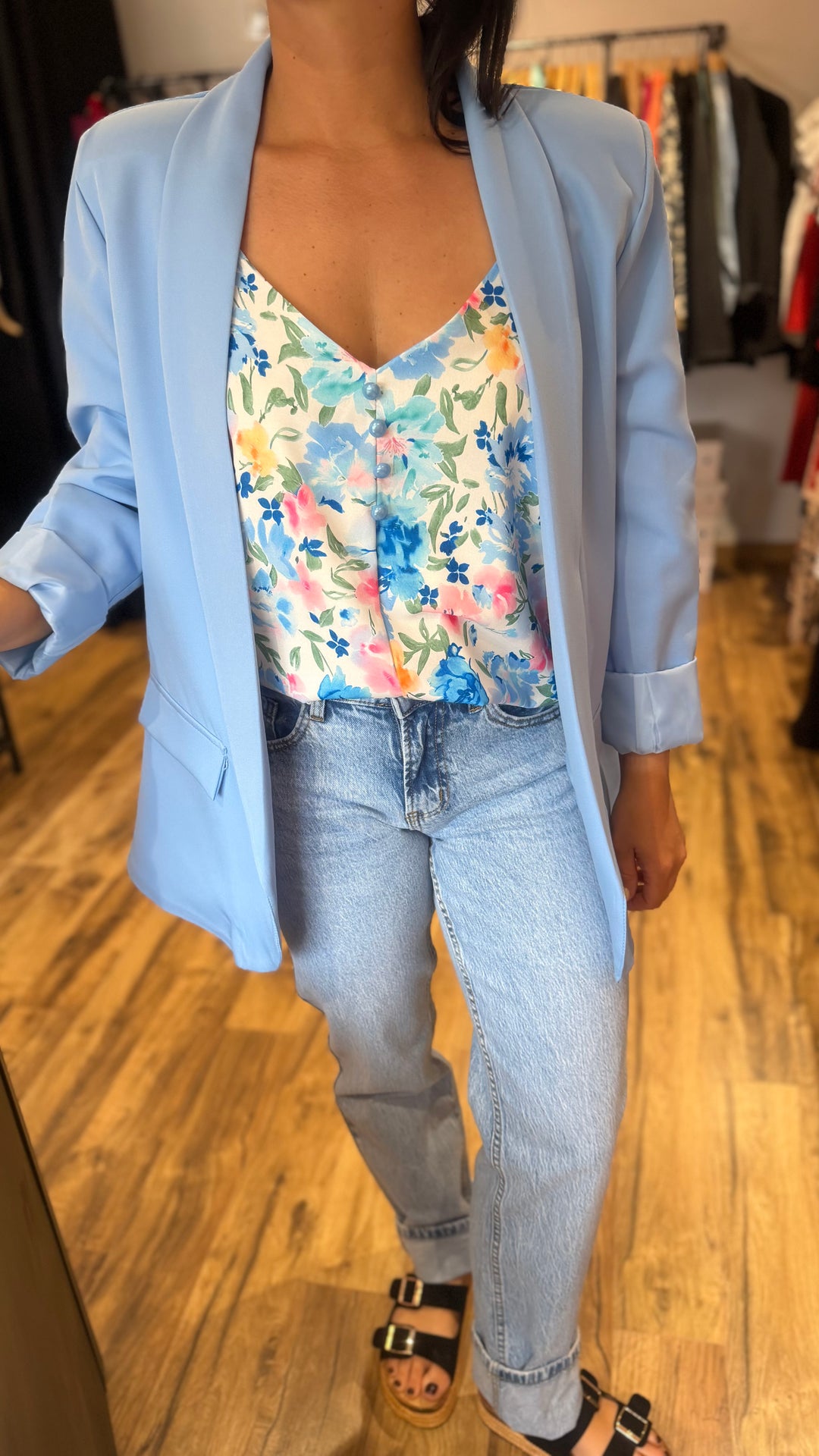 Blazer bleu ciel