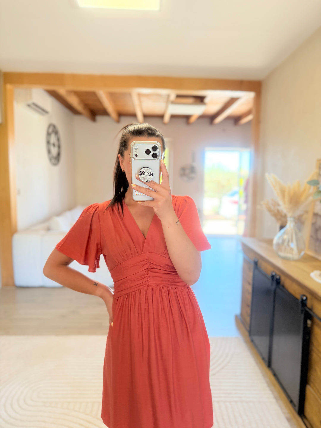 Robe Appo courte corail