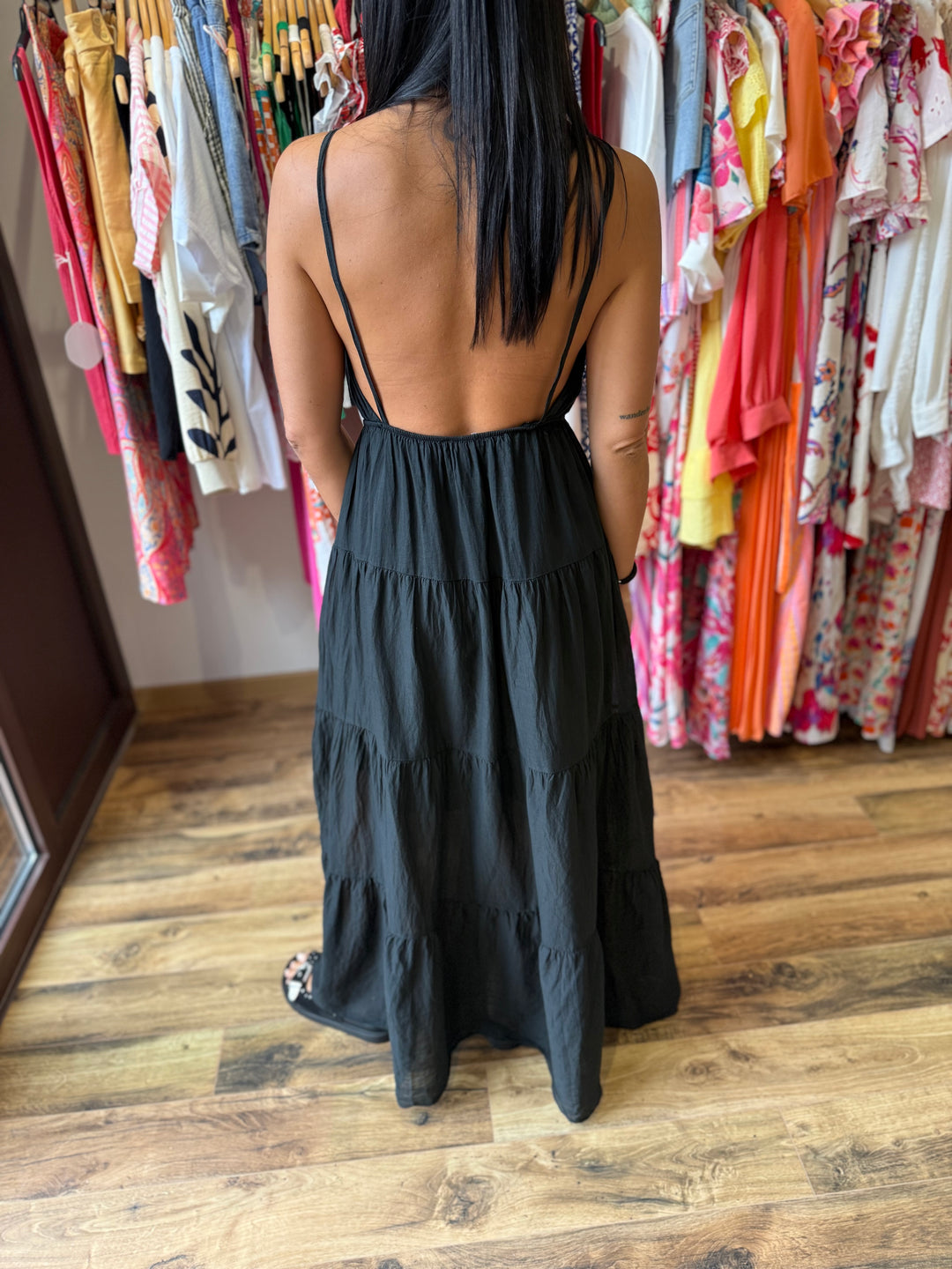 Robe longue Graciella noir