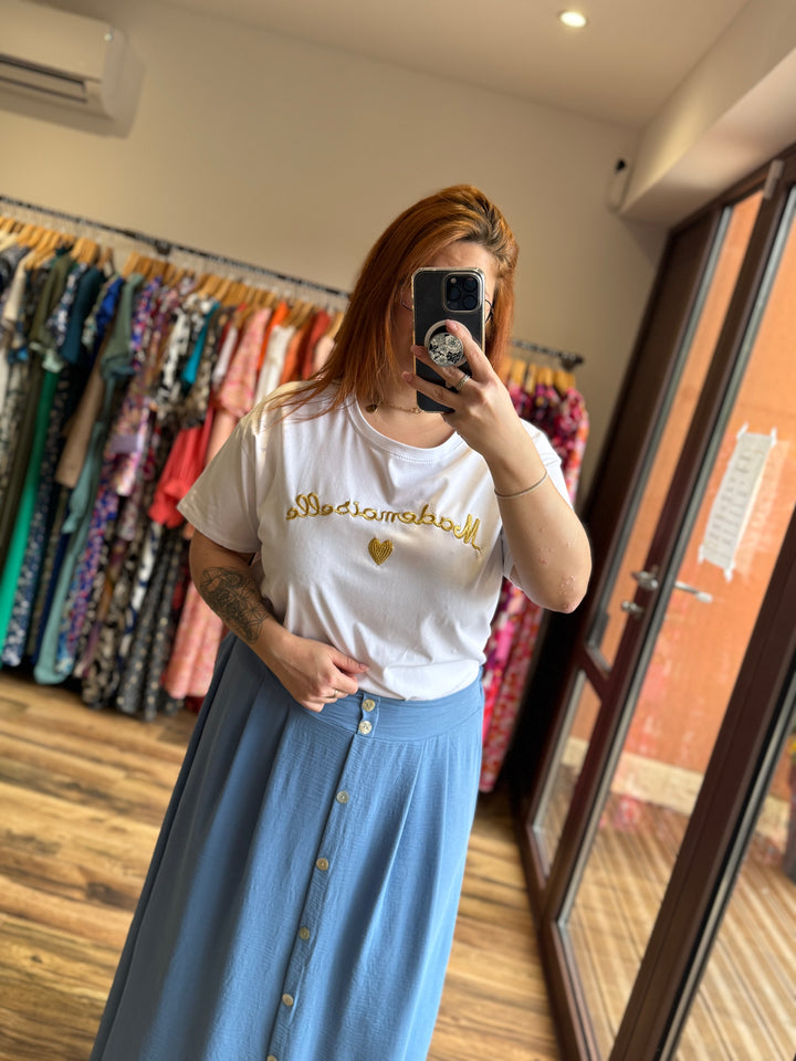 Teeshirt mademoiselle doré
