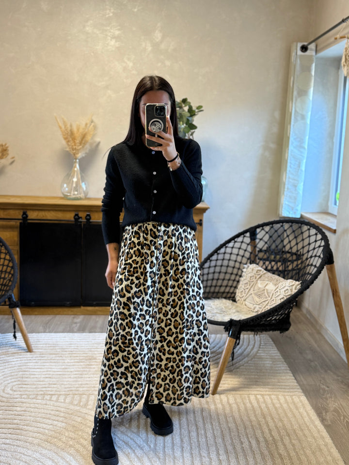 Jupe longue Léopard Ony