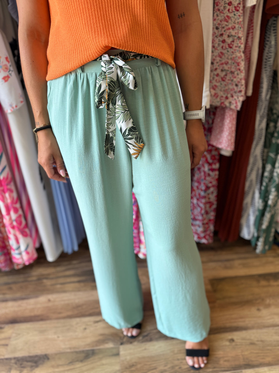 Pantalon Wilma vert d’eau