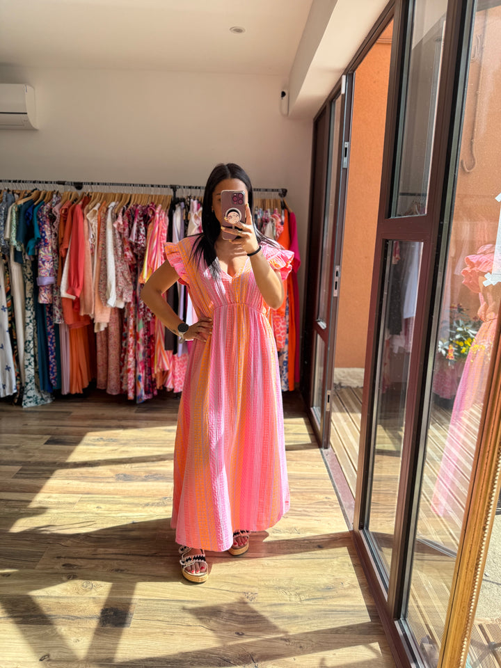 Robe longue Pier rose