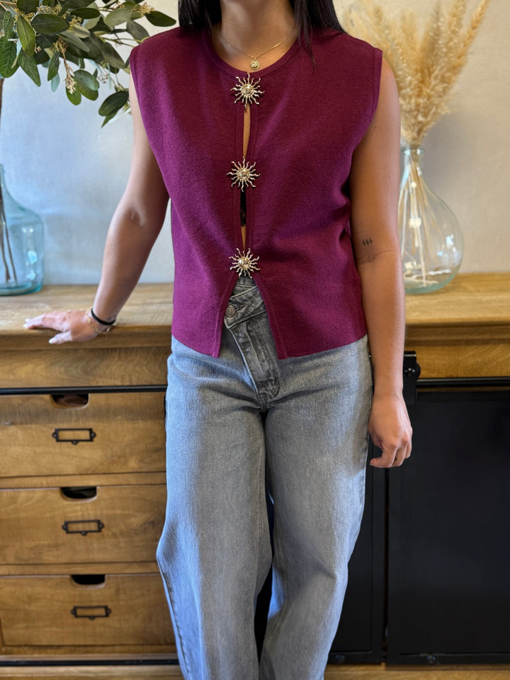 Pull sans manches Gabin