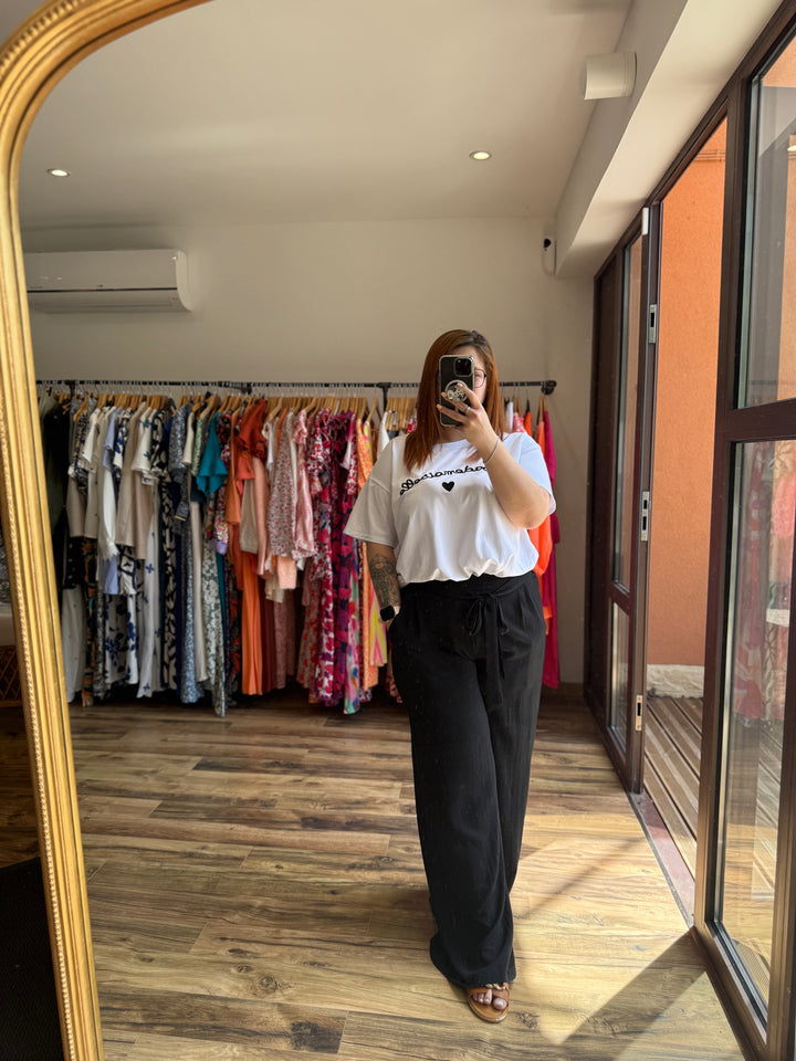 Pantalon fluide noir CURVY