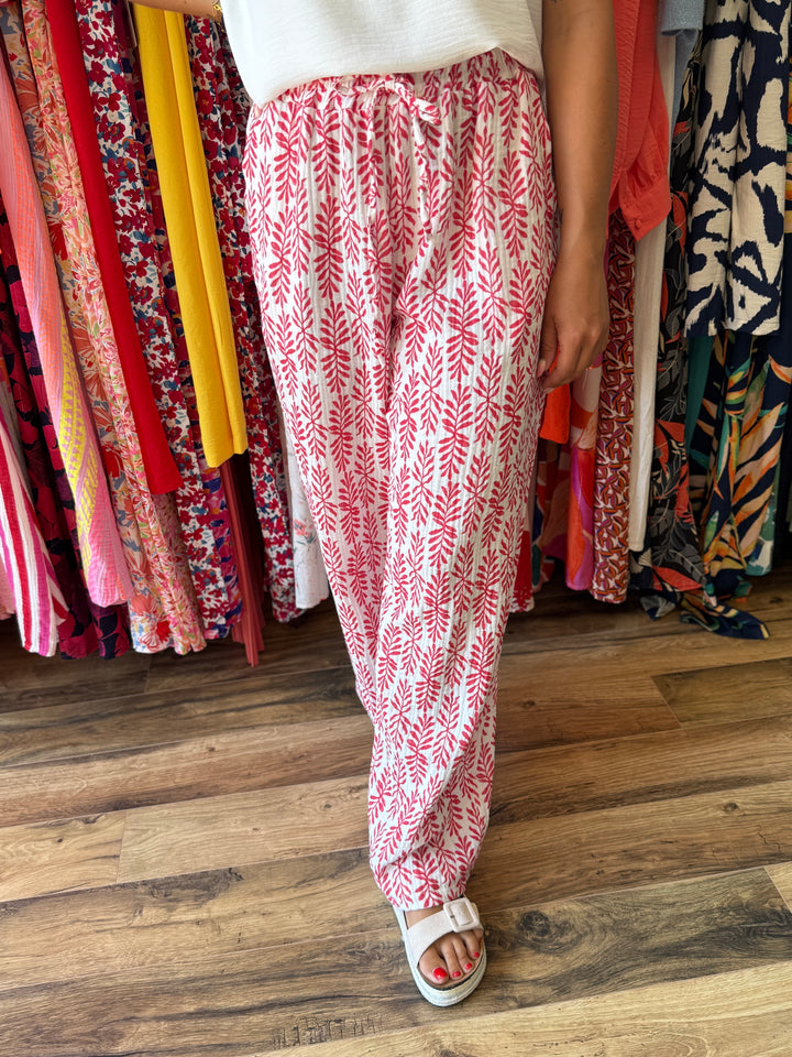 Pantalon Oria rouge CURVY