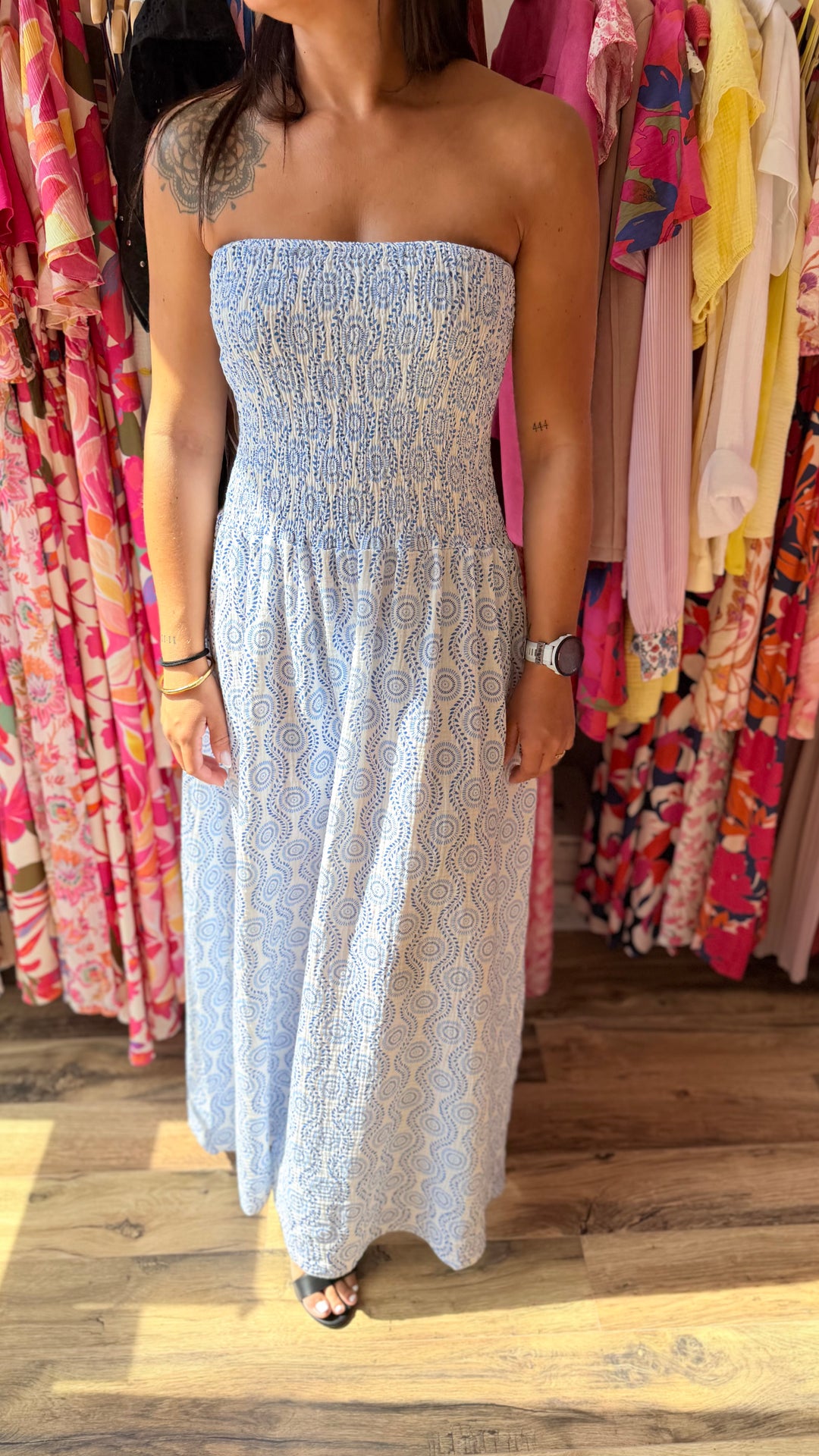 Robe longue Dory bleu