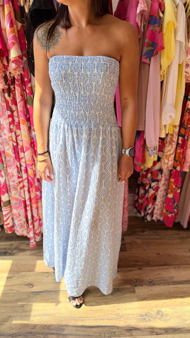 Robe longue Dory bleu