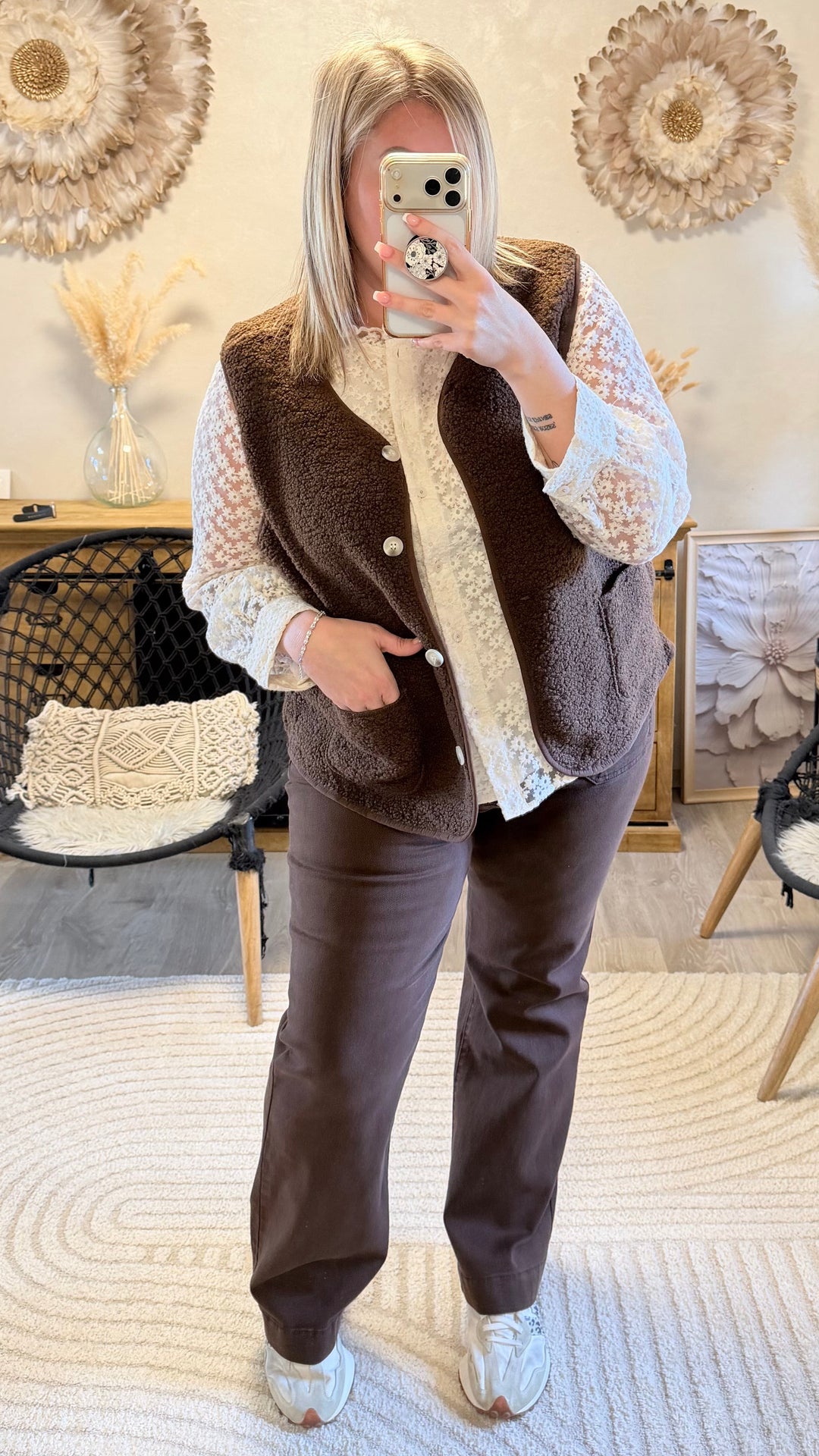 Gilet Charly chocolat CURVY