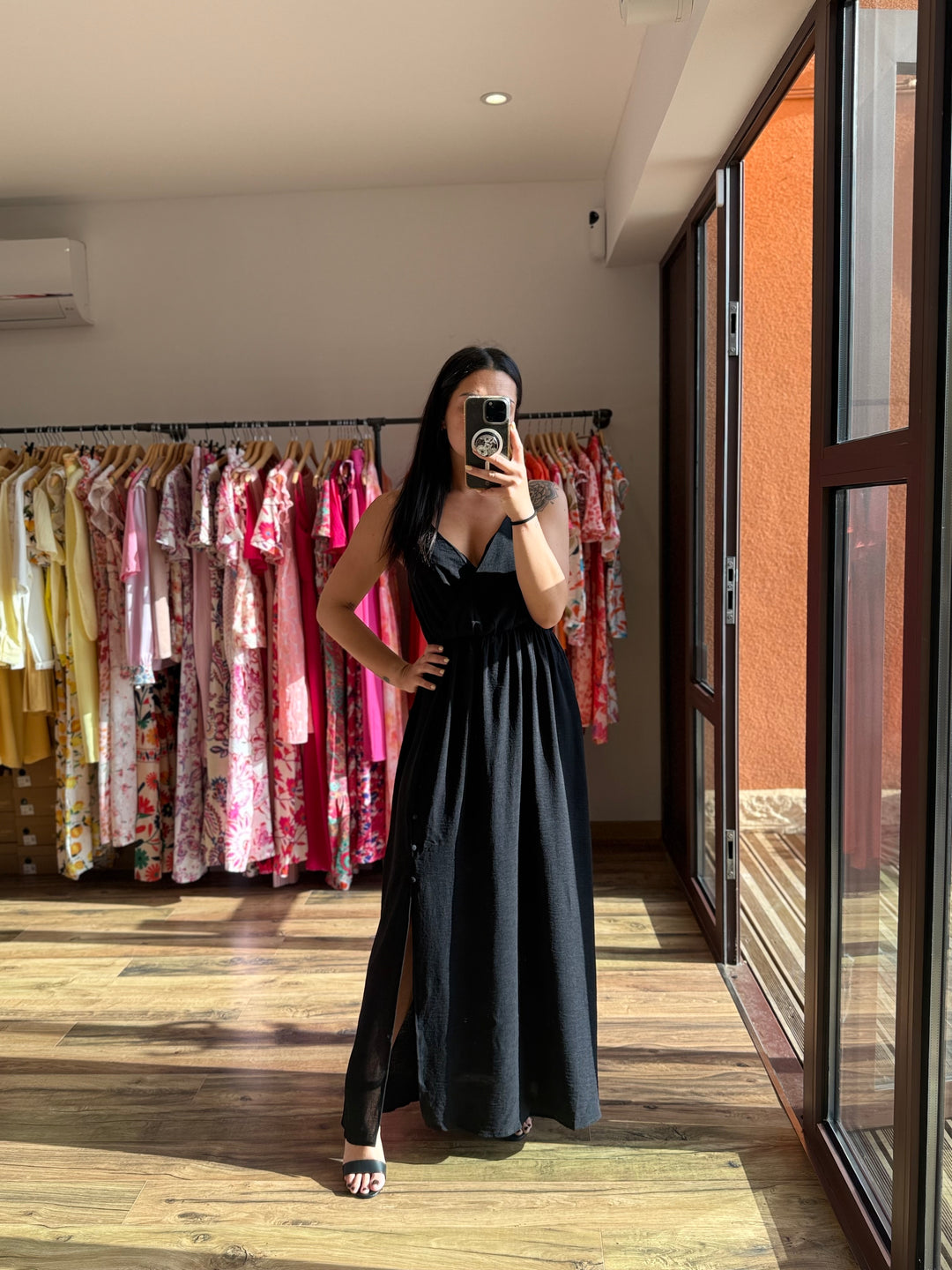 Robe longue Amanda CURVY noir