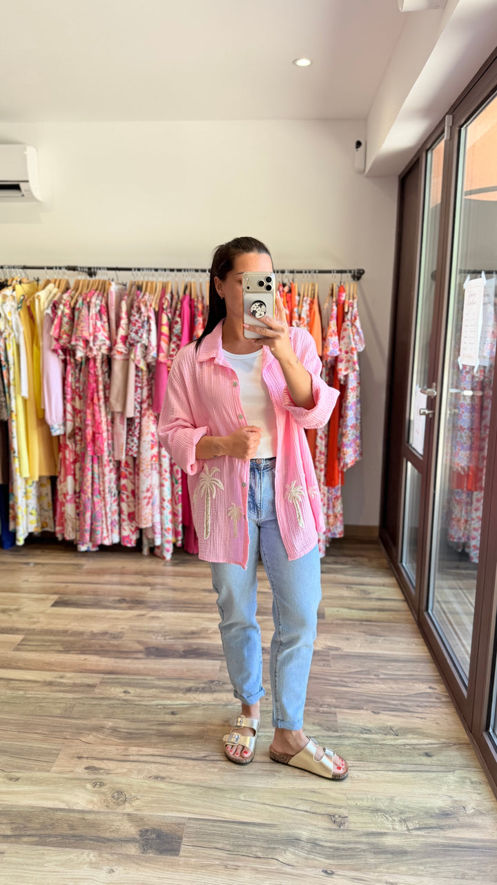 Chemise Palm rose