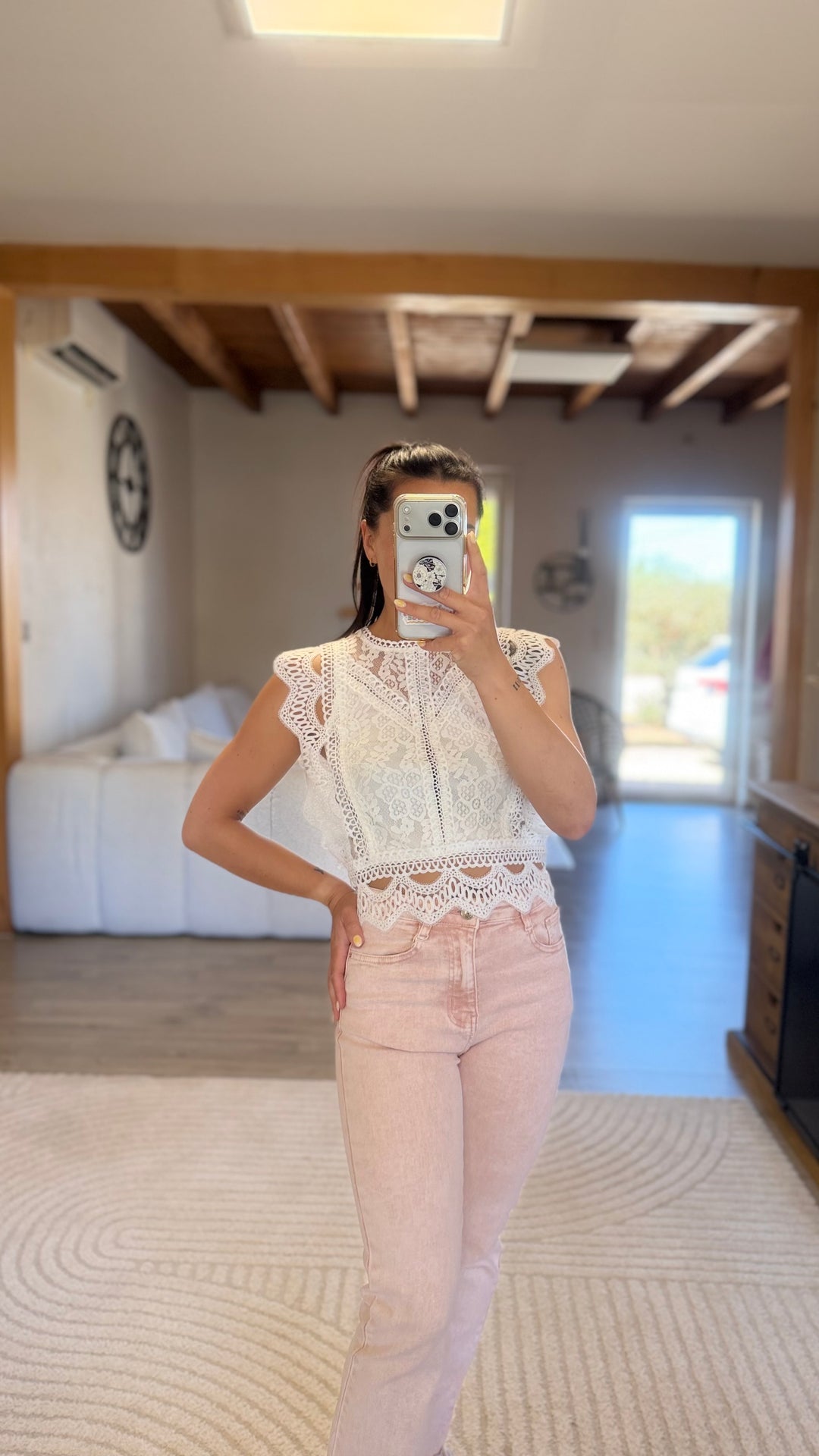 Top Uline blanc