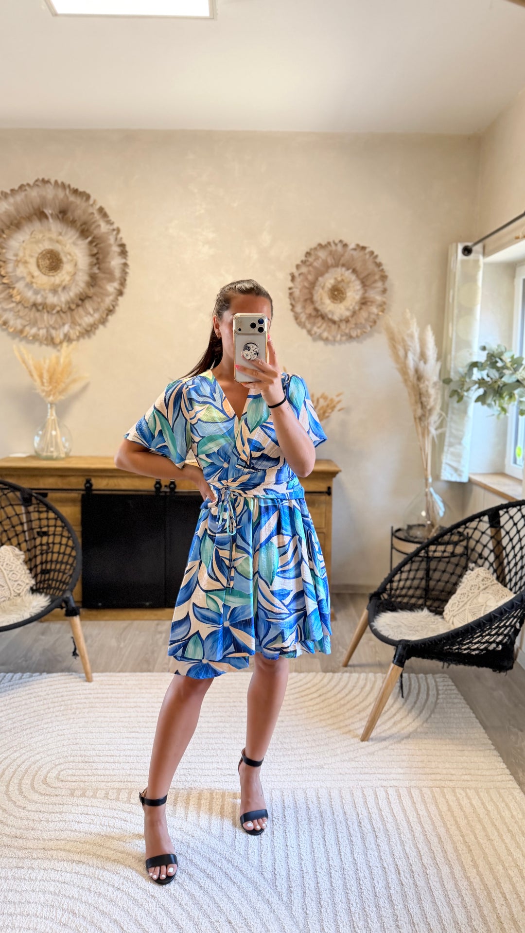 Robe Courte Ceyli bleu