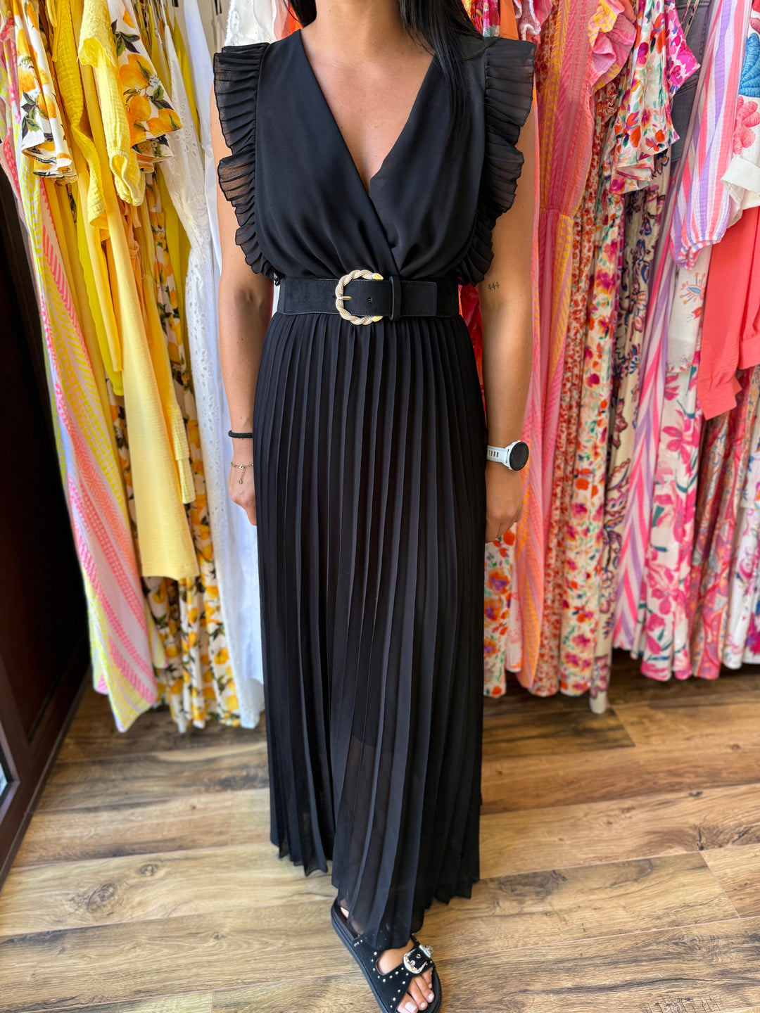 Robe longue Berenice noir PRECOMMANDE