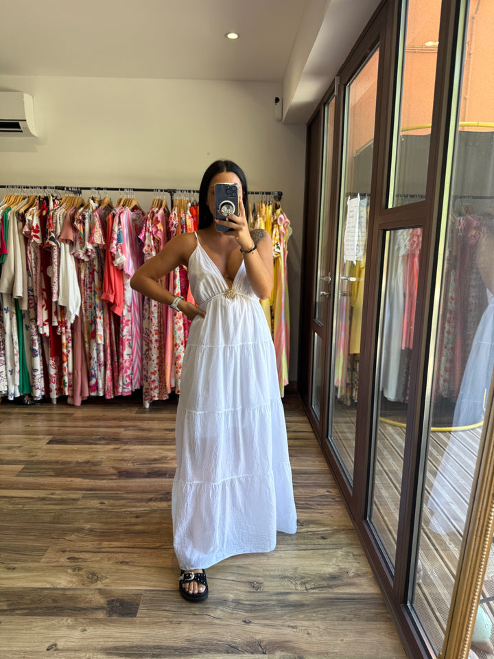 Robe longue Graciella blanche