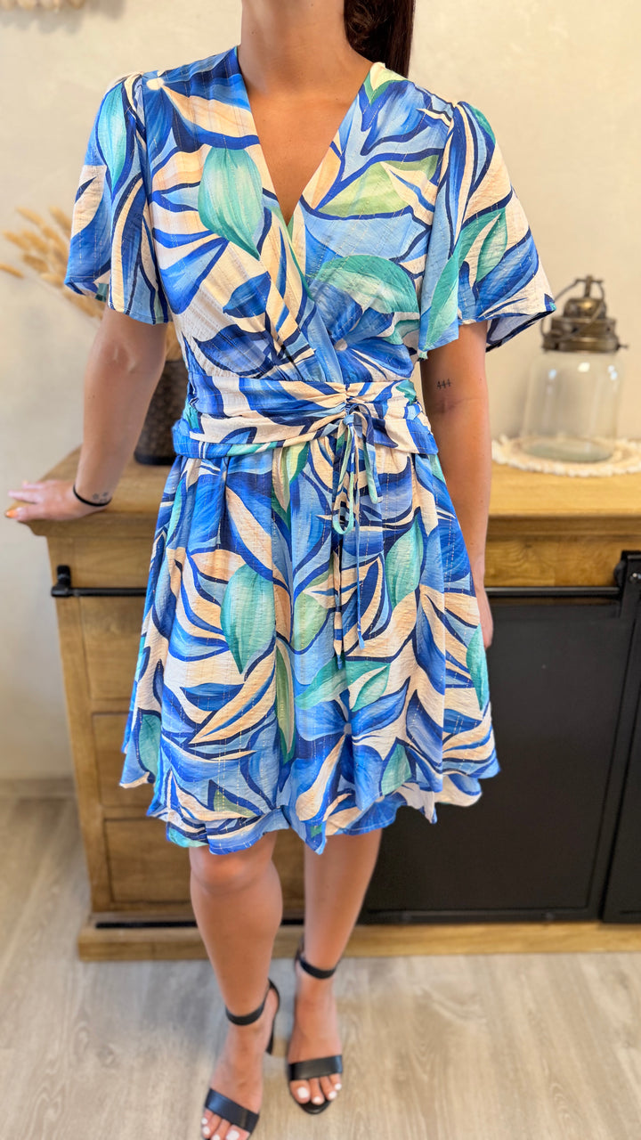 Robe Courte Ceyli bleu