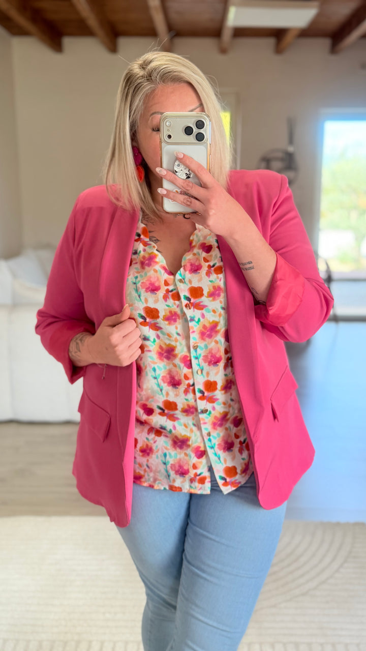 Blazer fushia CURVY 42 au 46