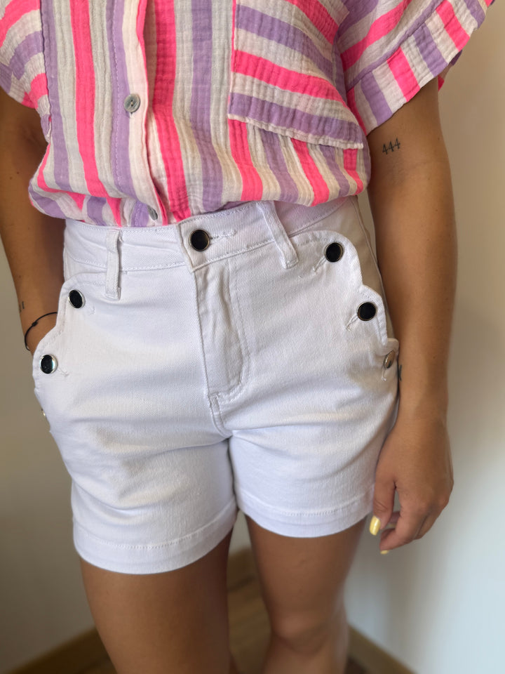 Short Valentin blanc