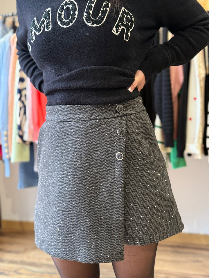 Jupe short Jule grise