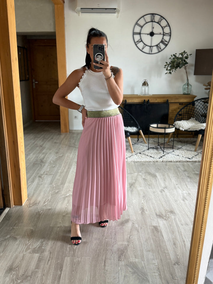 Jupe longue rose Gambi