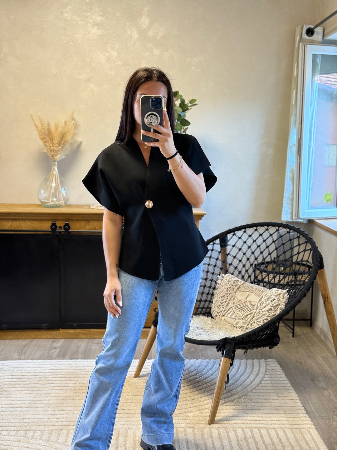 Gilet en maille Ophelia noir