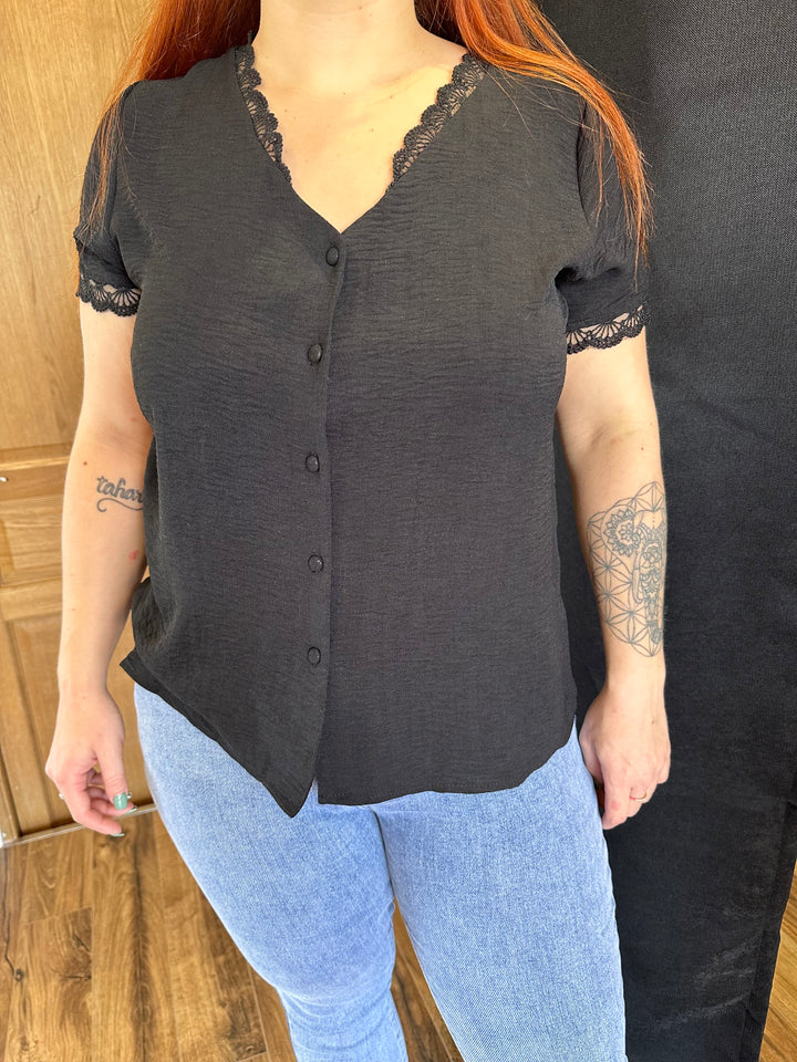 Chemise Mirta noir CURVY