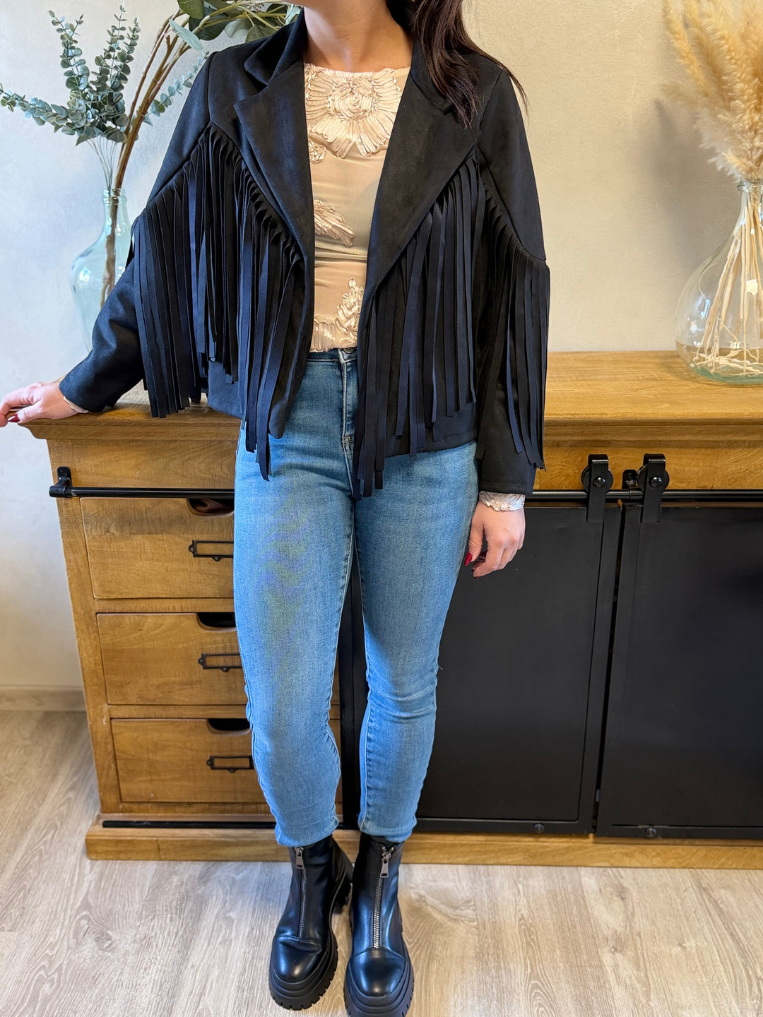 Veste à frange Yelle