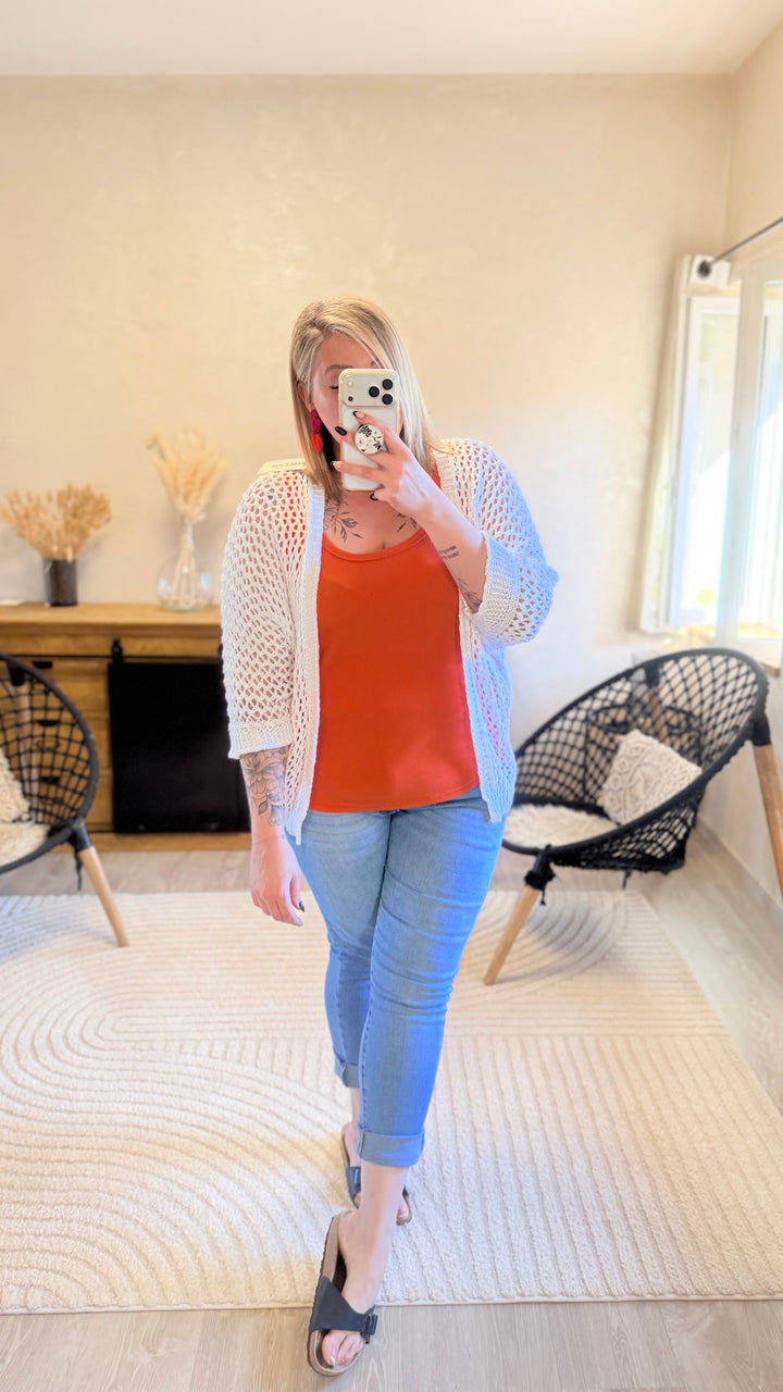 Top raph orange CURVY