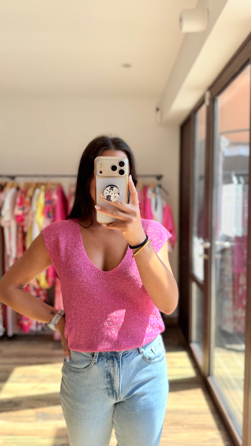 Top Milane fushia