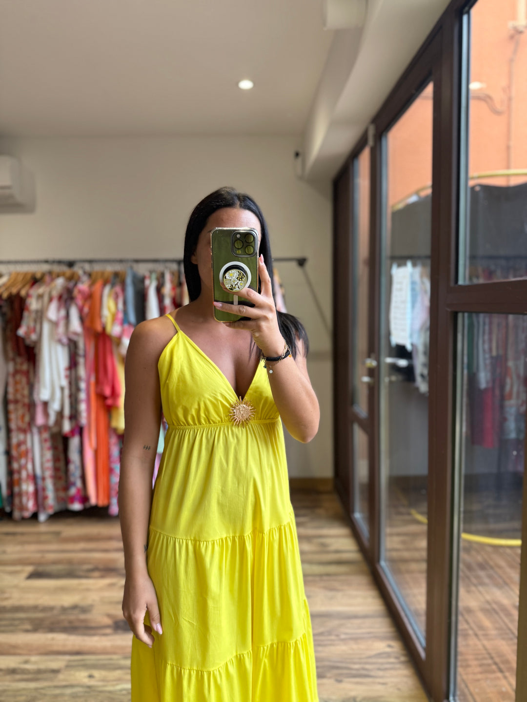 Robe longue Tristan jaune