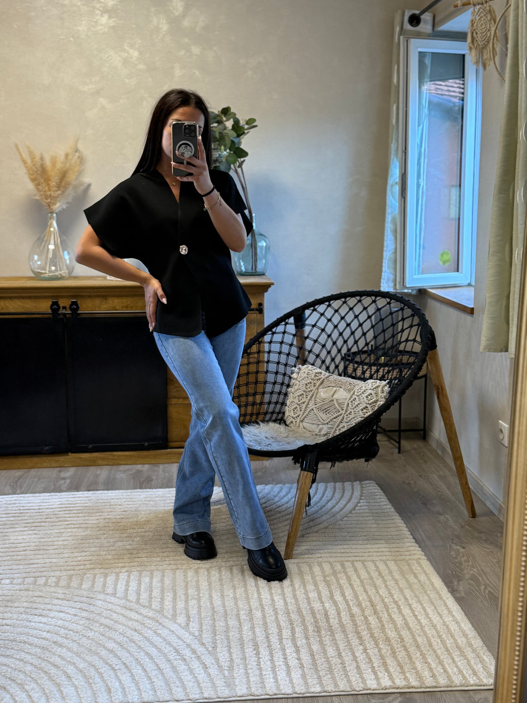 Gilet en maille Ophelia noir