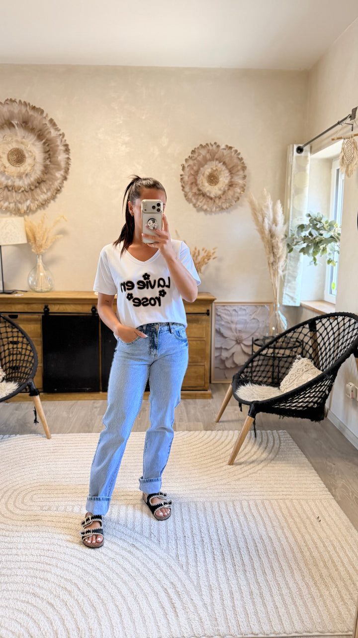 Teeshirt la vie en rose Noir