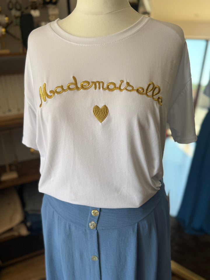 Teeshirt mademoiselle doré