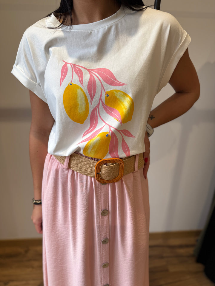 Jupe longue Delin rose