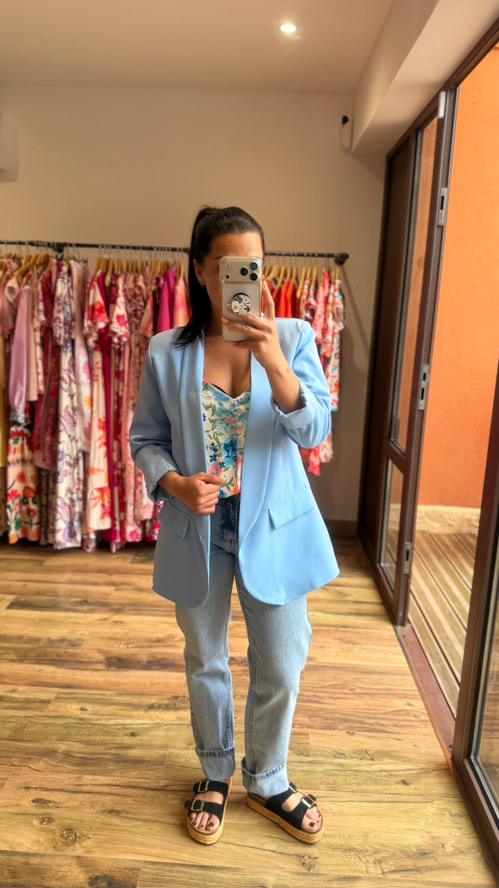 Blazer bleu ciel