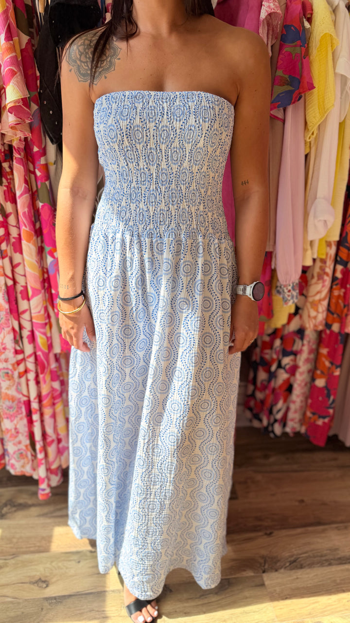 Robe longue Dory bleu