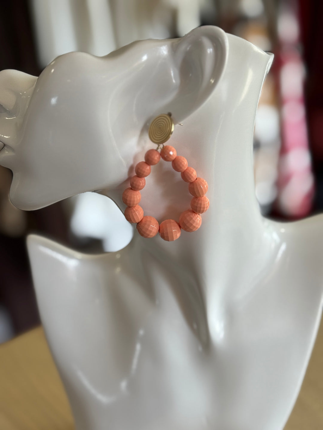 Boucles d’oreilles corail
