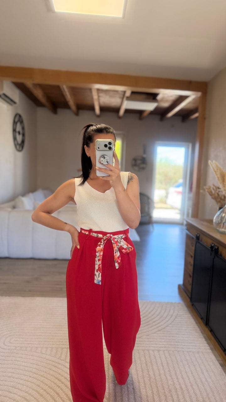Pantalon Candice rouge