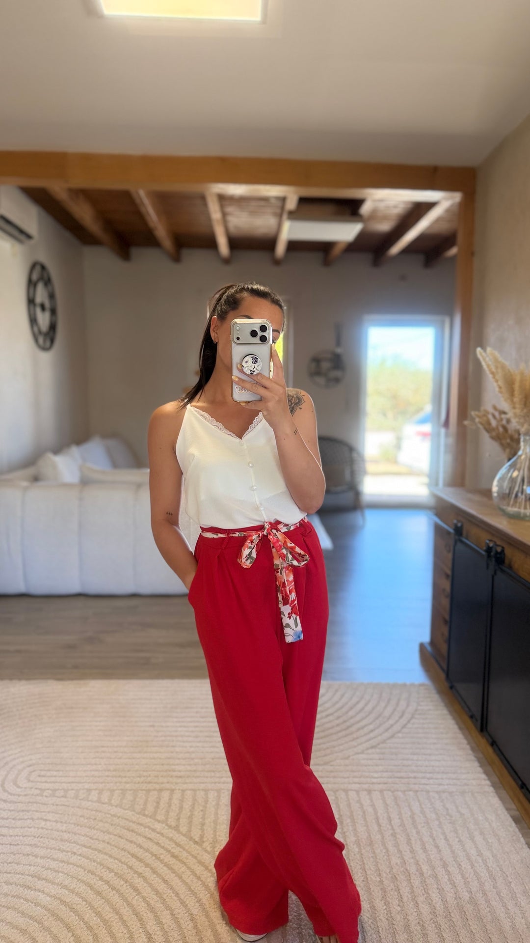 Pantalon Candice rouge