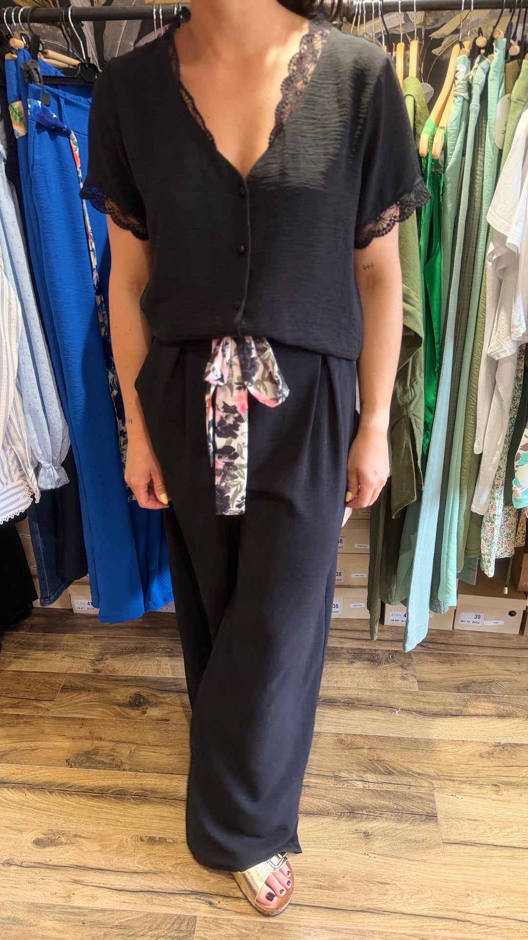 Chemise Mirta noir CURVY