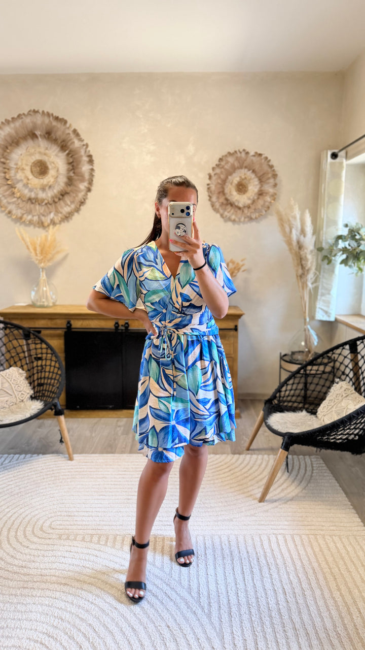 Robe Courte Ceyli bleu