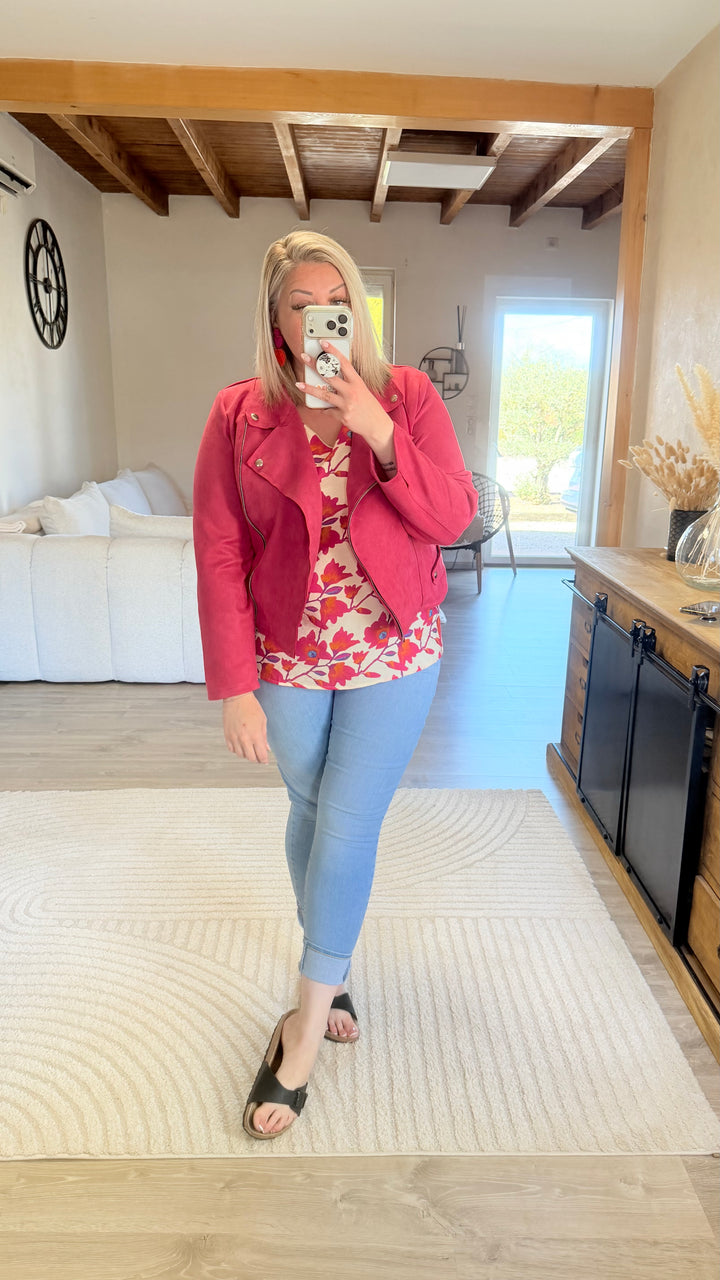 Suédine fushia CURVY