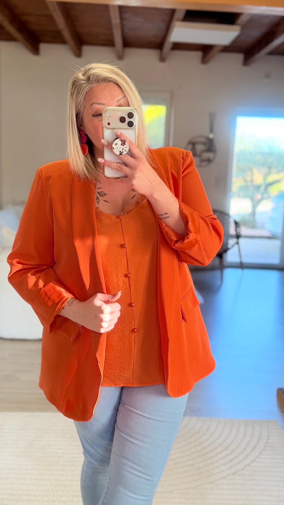 Top Hosa orange CURVY