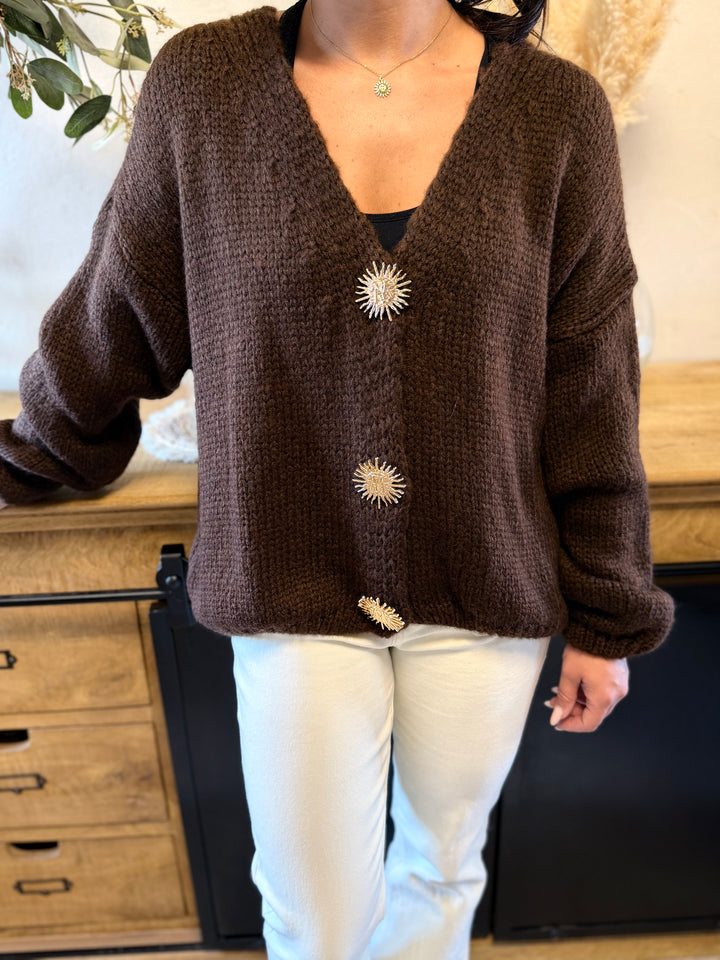 Gilet Betty chocolat