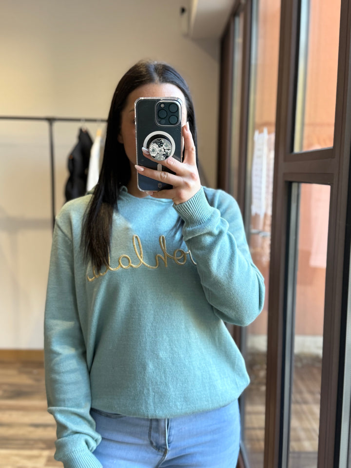 Pull ohlala vert céladon