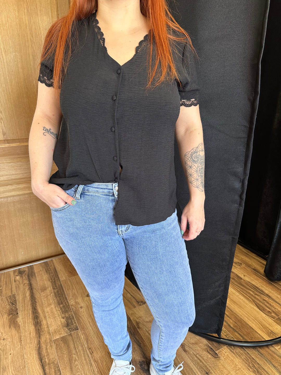 Chemise Mirta noir CURVY